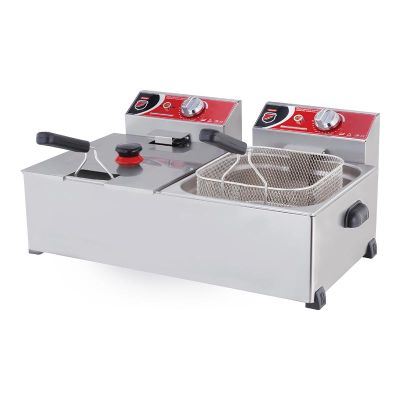 SilverInox Deep Fryer, 8+8 L, Electric